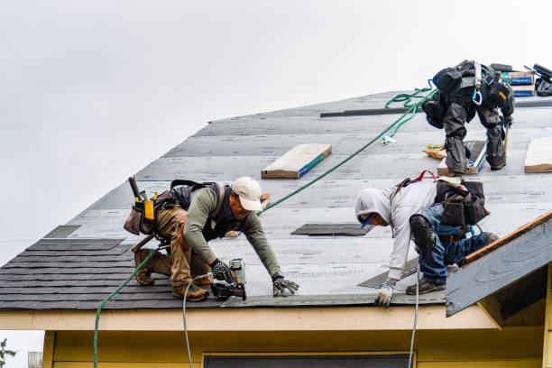 Professional Gutter Installation technician working in Norris, IL